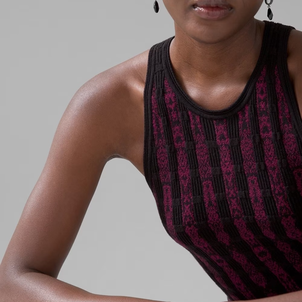 WHBM Sleeveless Python-Print Sweater Dress - Picture 3 of 4